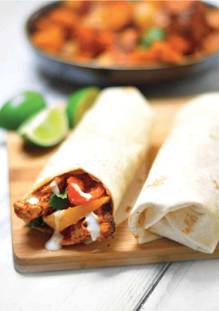Chicken Fajitas & Spicy Roast Potatoes