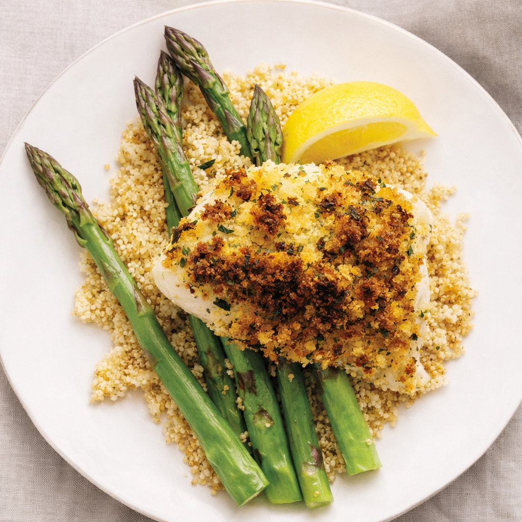 Lemon-Herb Panko Crusted Cod