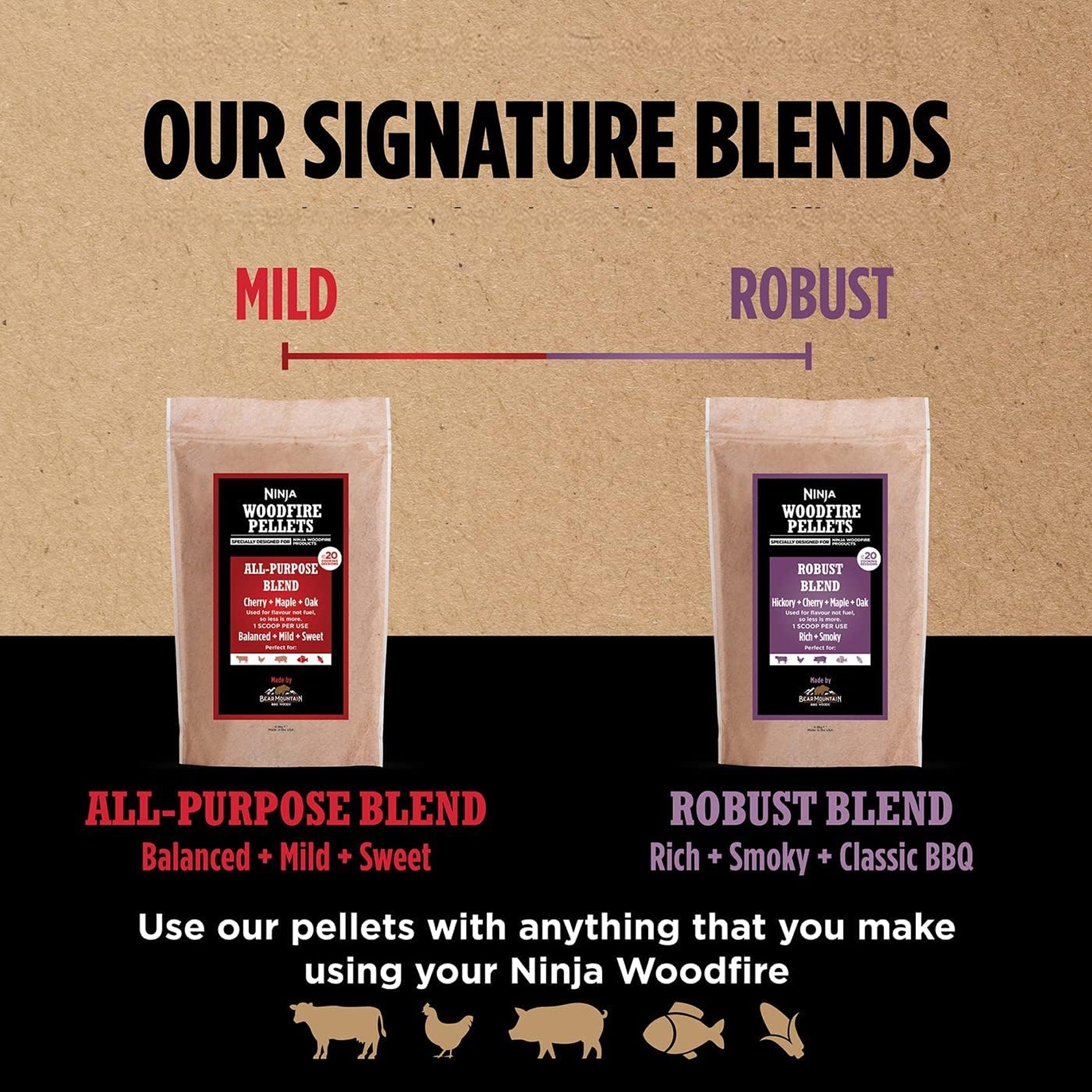 Ninja Woodfire Grill All-Purpose Blend Pellets 900g