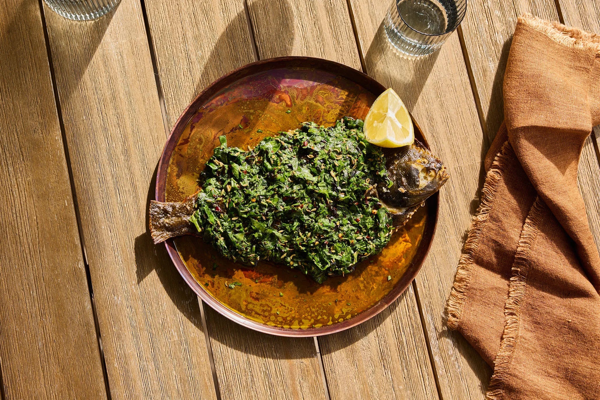 Flounder With Salmoriglio