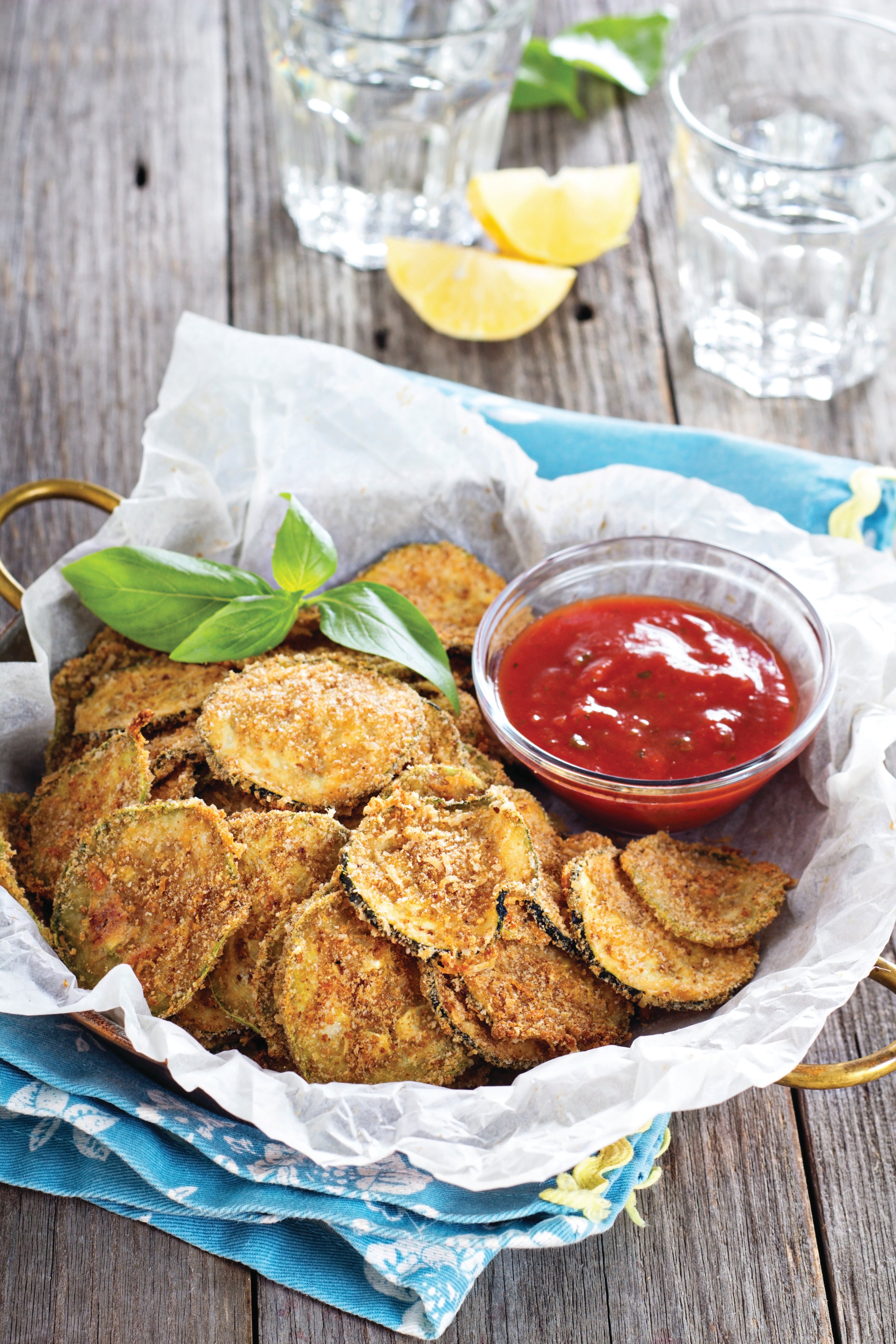 Parmesan & Panko Crusted Zucchini Chips