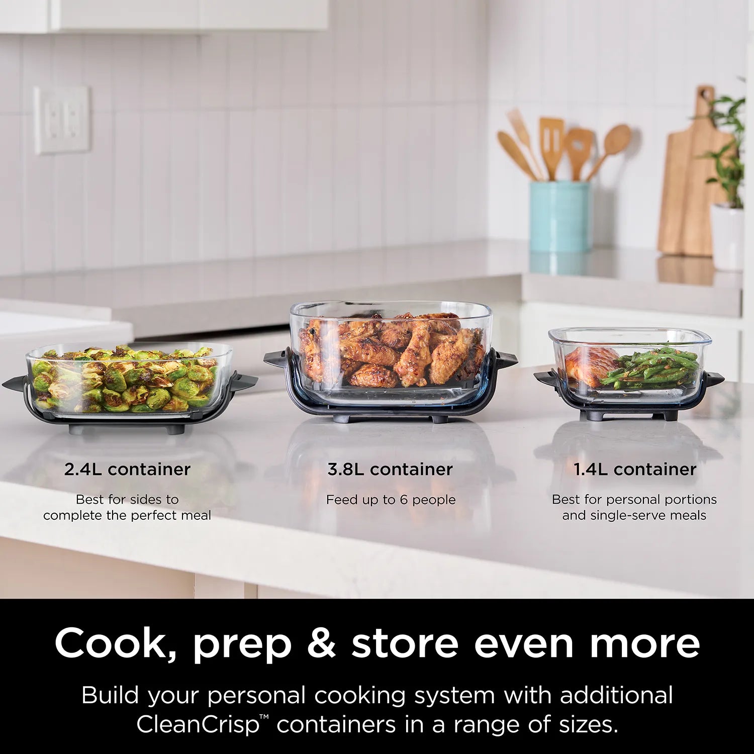 Ninja Crispi 2.3L CleanCrisp Glass Container Pack