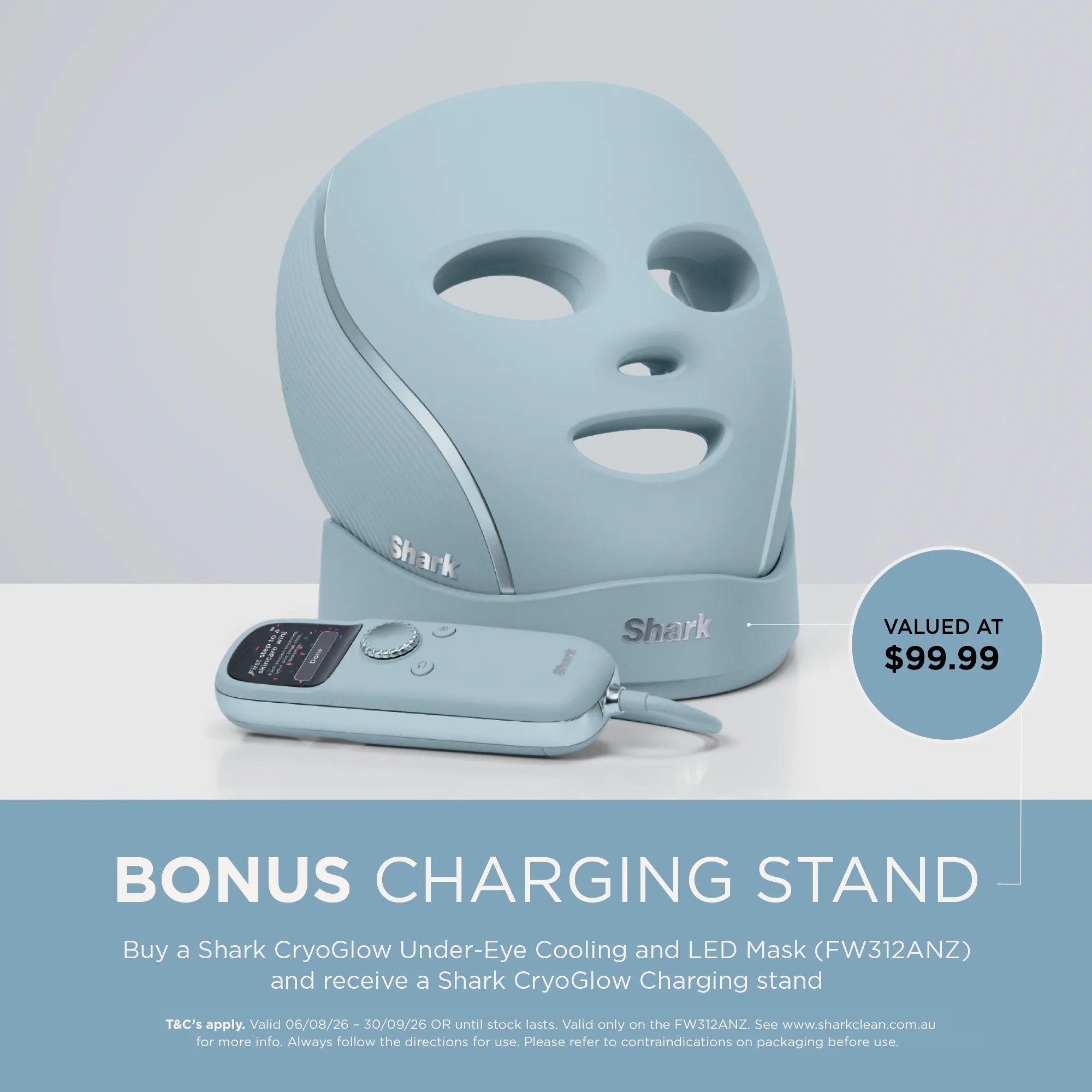 Shark CryoGlow Under-Eye Cooling + LED Face Mask