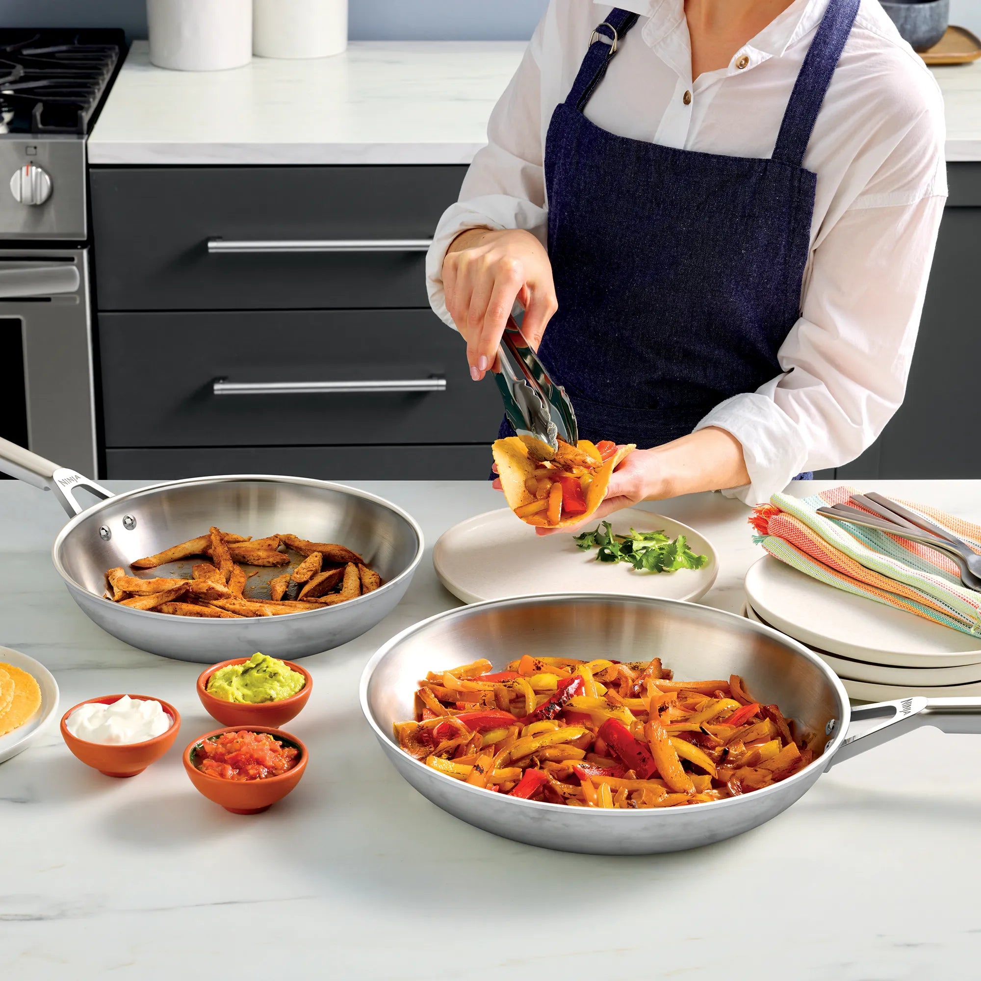 Ninja EverClad Commercial Grade Stainless Steel Cookware 7 Piece Set